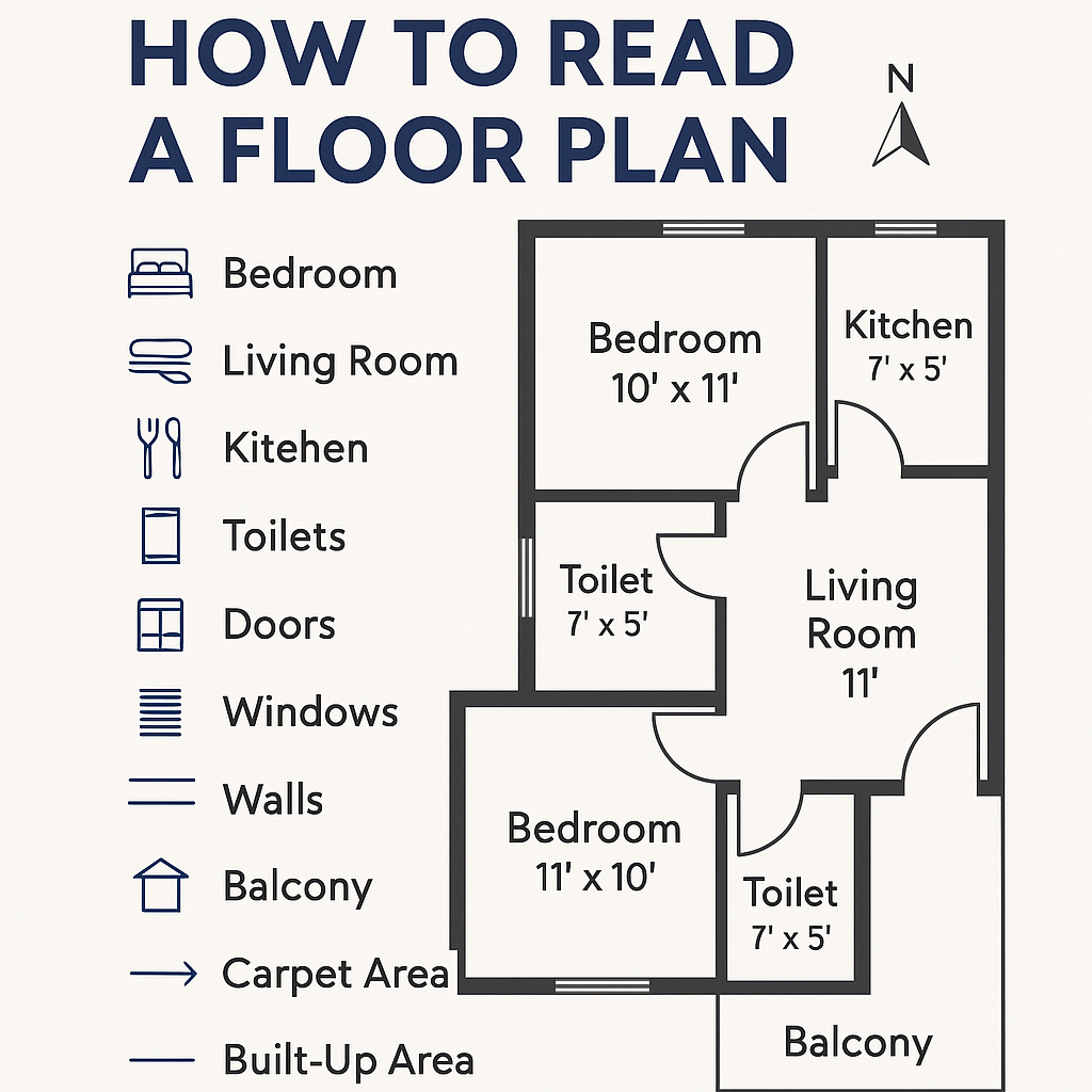 How to Read a Floor Plan in Gurgaon Real Estate – 2025 Buyer’s Guide
