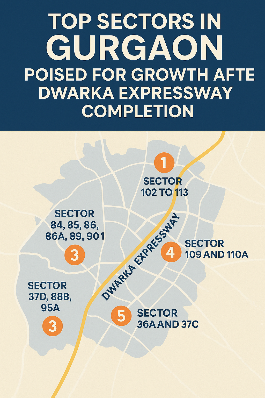 Top Gurgaon Sectors for Growth After Dwarka Expressway Completion